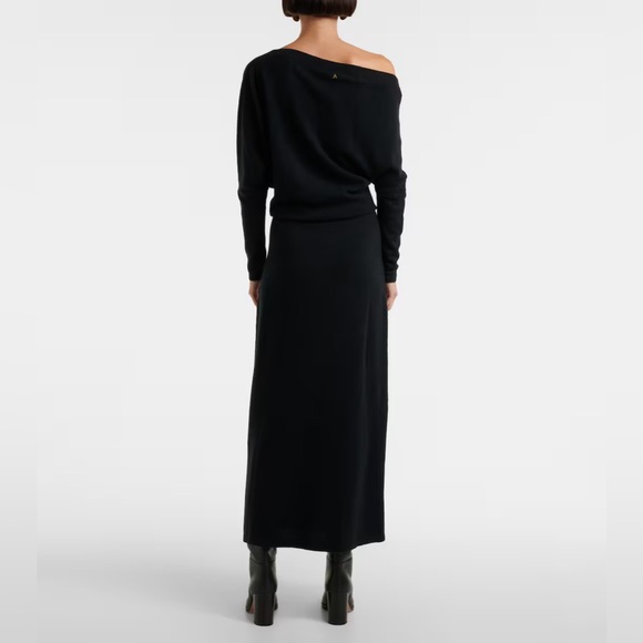 Altuzarra black cashmere Kasos off shoulder dress - Picture 2 of 9
